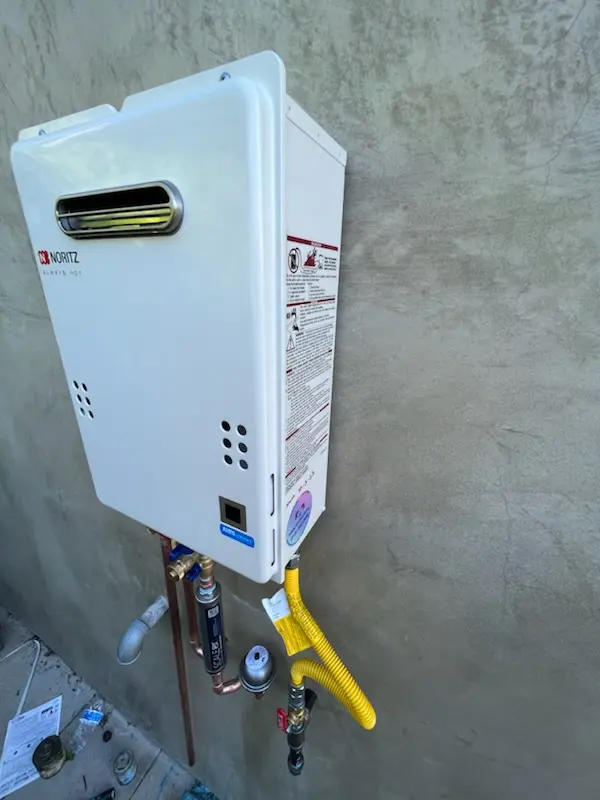 Tankless water heater installation for Huntington Bay homes